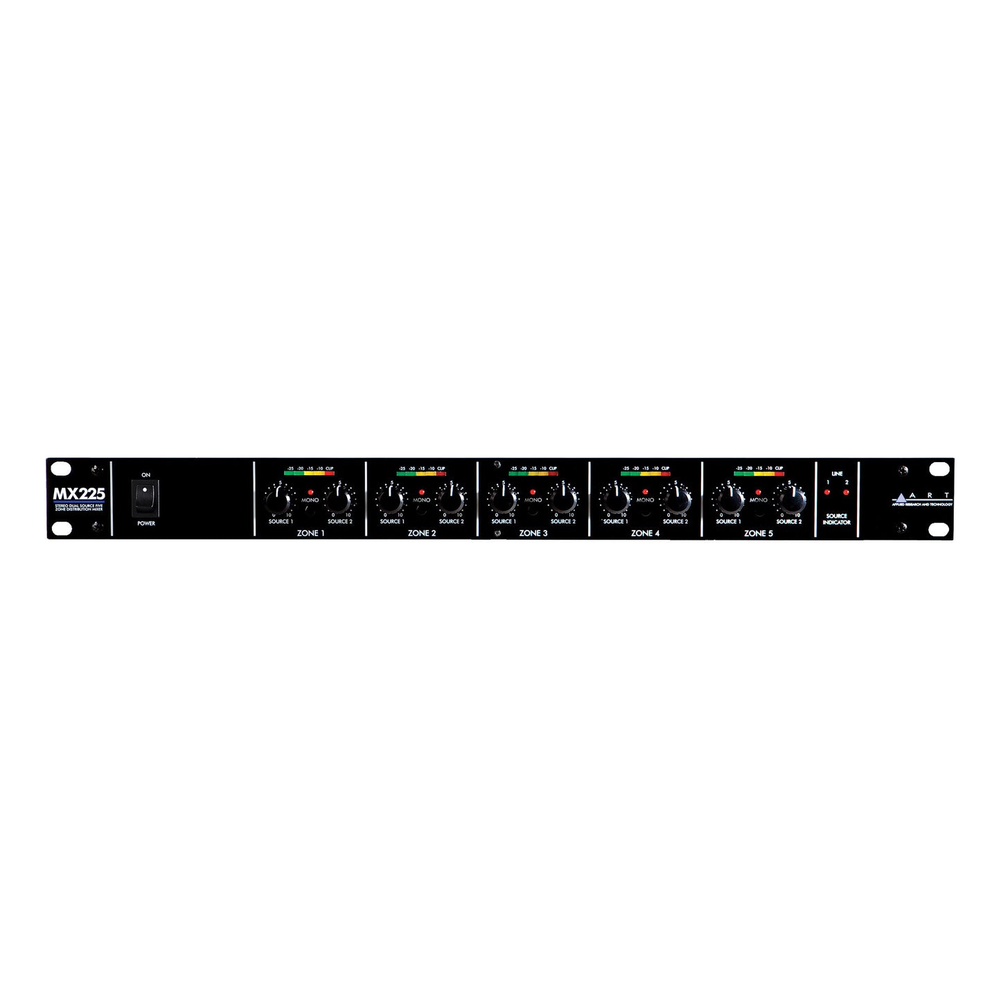 ART MX225 Stereo Dual Source Five Zone Distribution Mixer