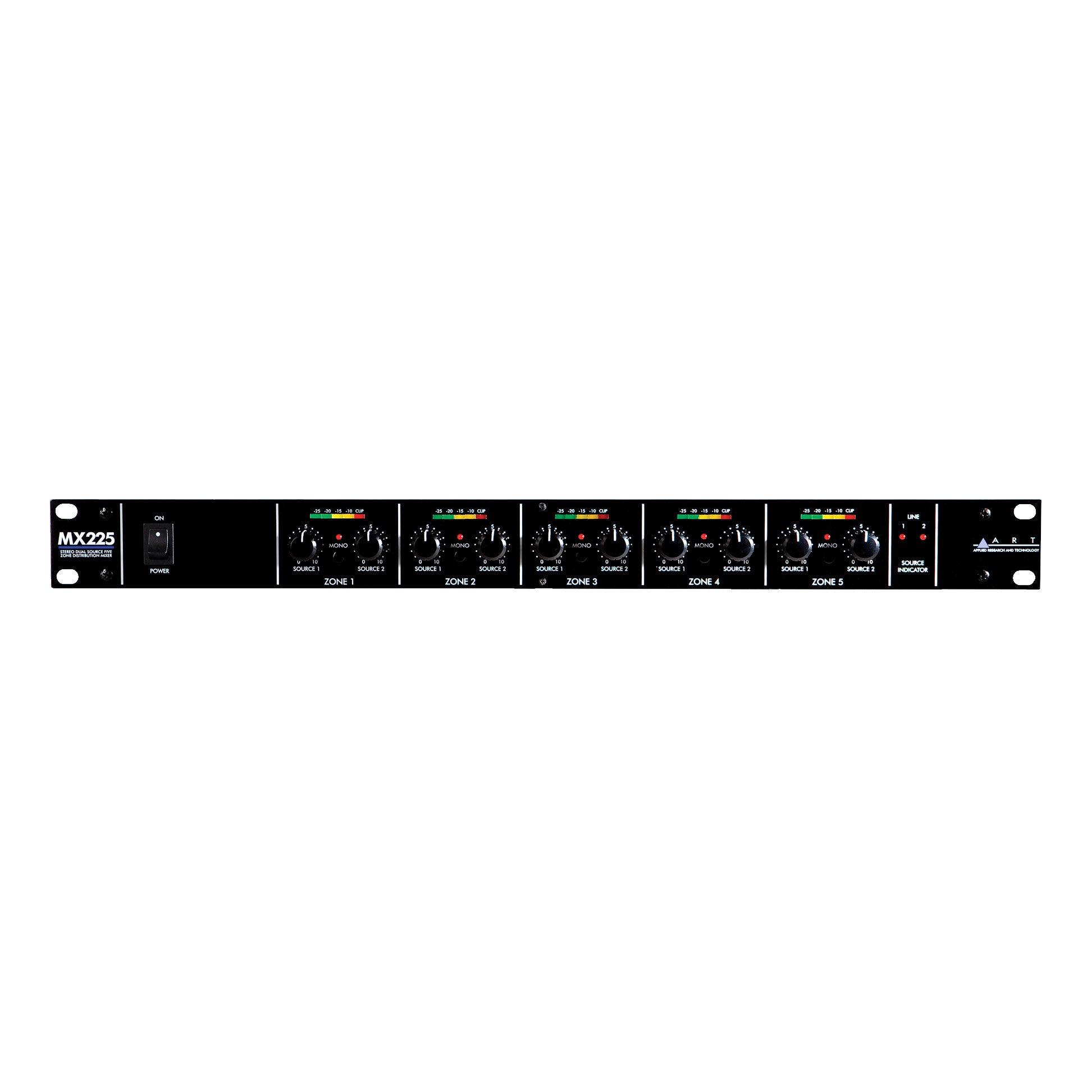ART MX225 Stereo Dual Source Five Zone Distribution Mixer