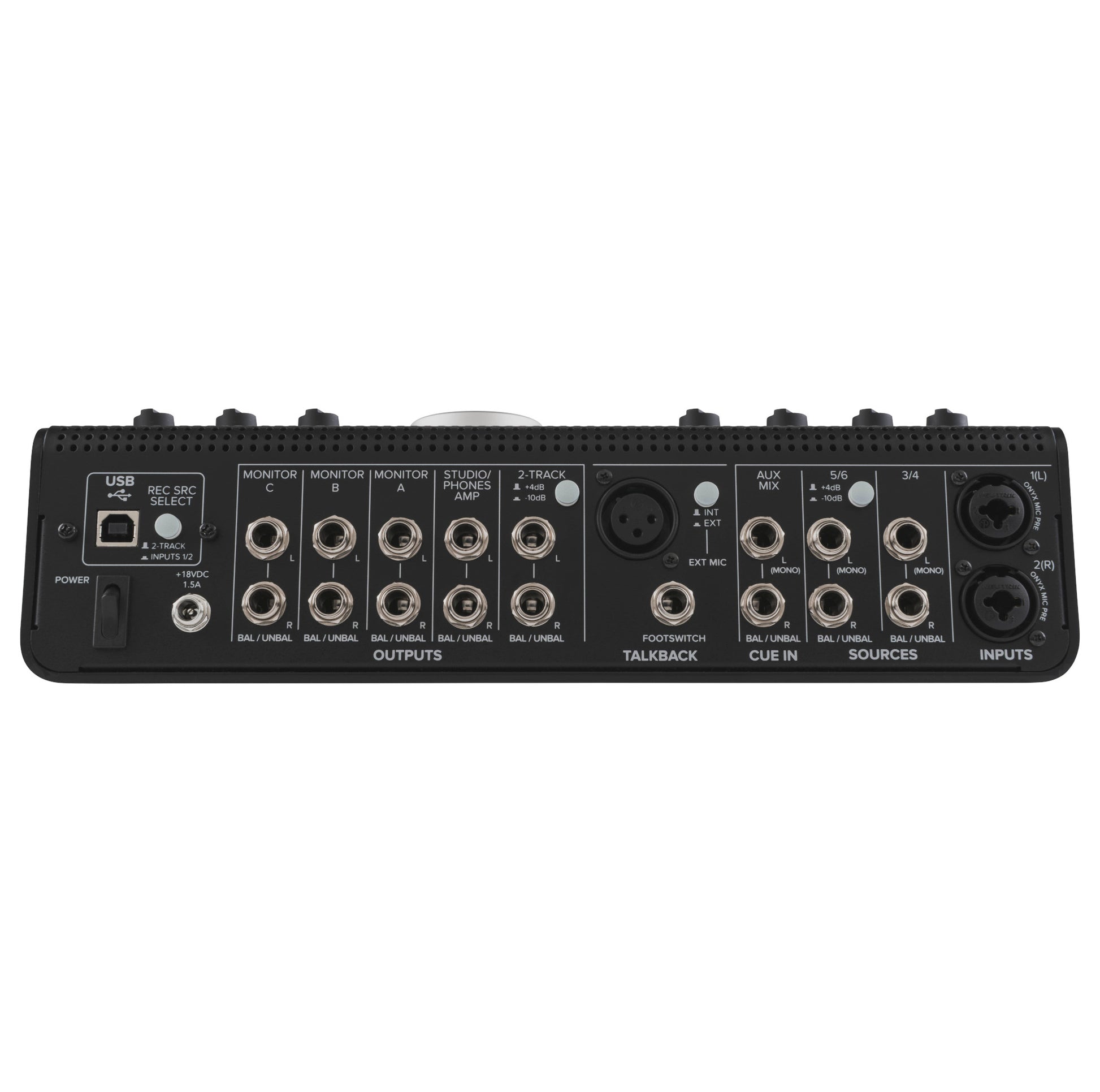 Mackie Big Knob Studio+ Monitor Controller and Interface back