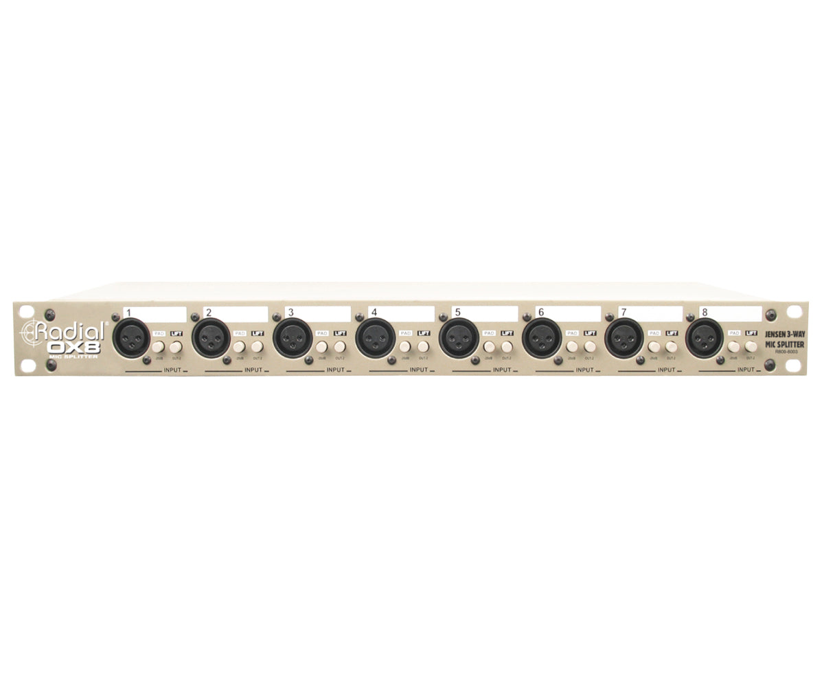 Radial OX8 8-Channel Passive Microphone Splitter front