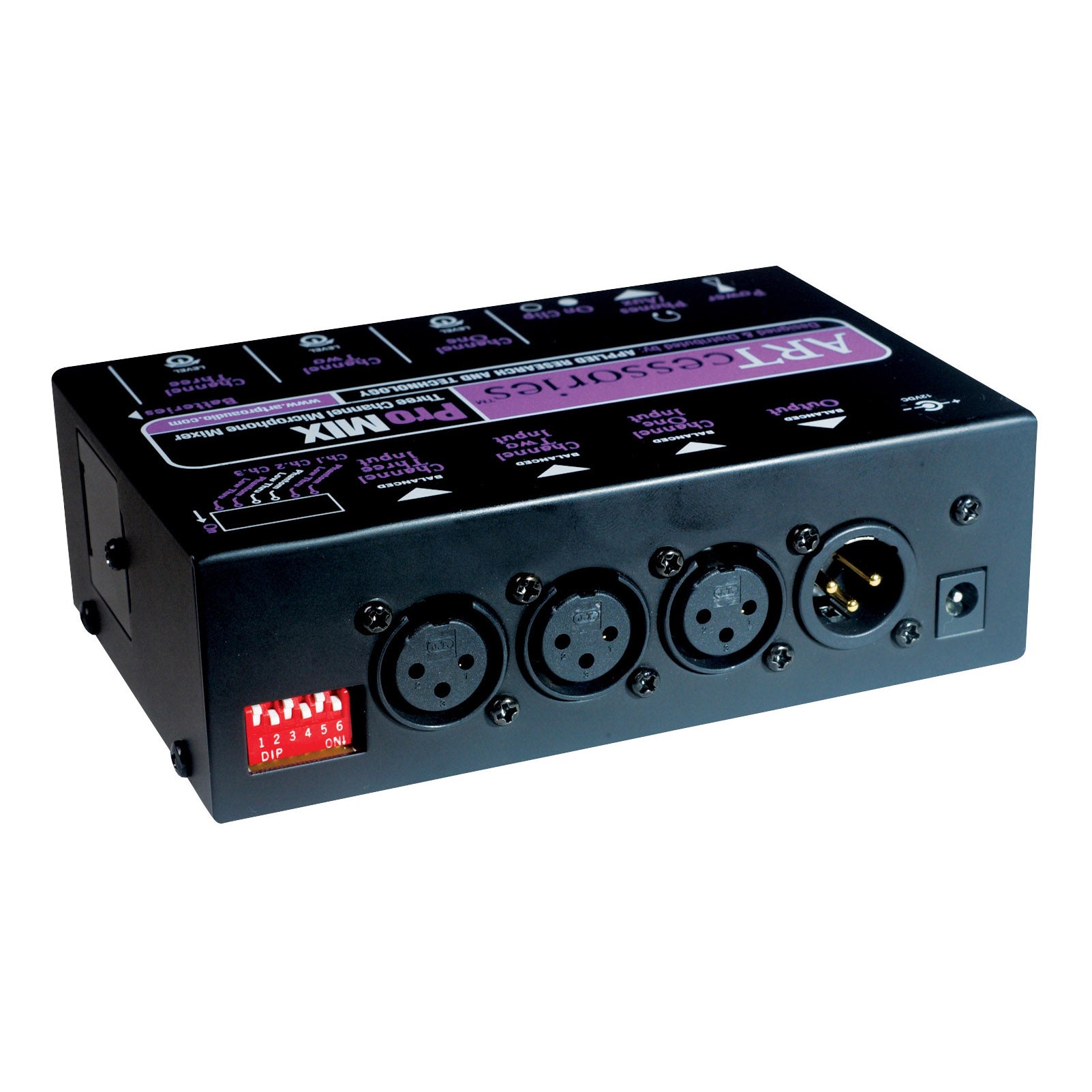 ART PROMIX 3-Channel XLR Microphone Mono Mixer