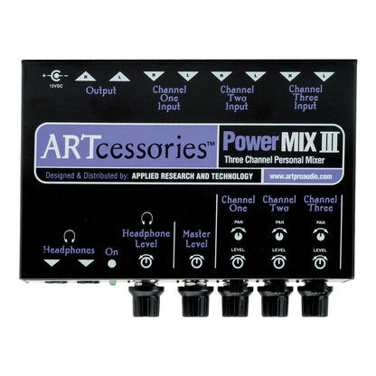 ART POWERMIX III 3-Channel Personal Stereo Mixer