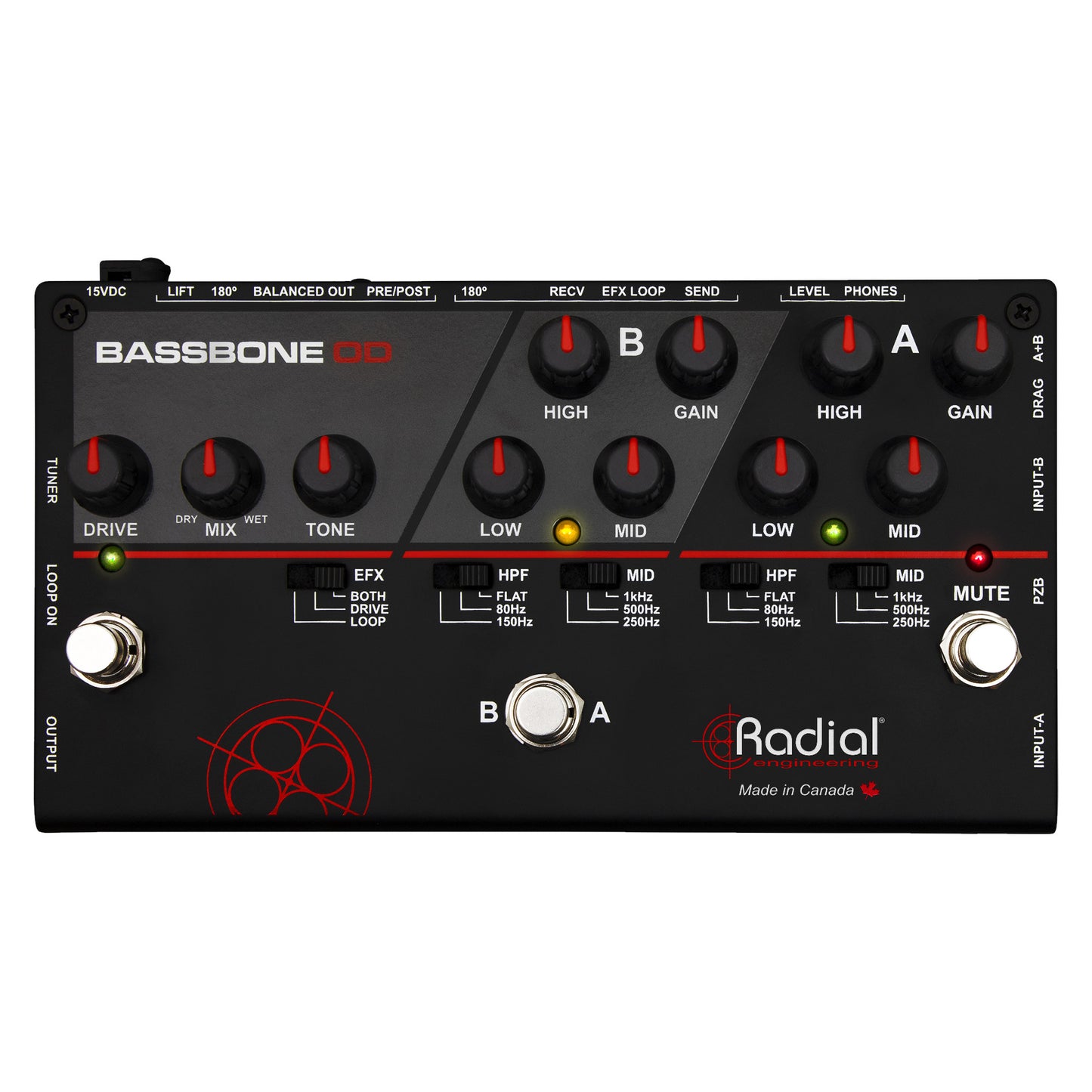 Radial Bassbone OD Bass Preamp & Overdrive top