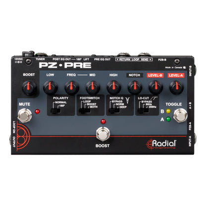 Radial PZ-Pre Acoustic Instrument Preamp Top