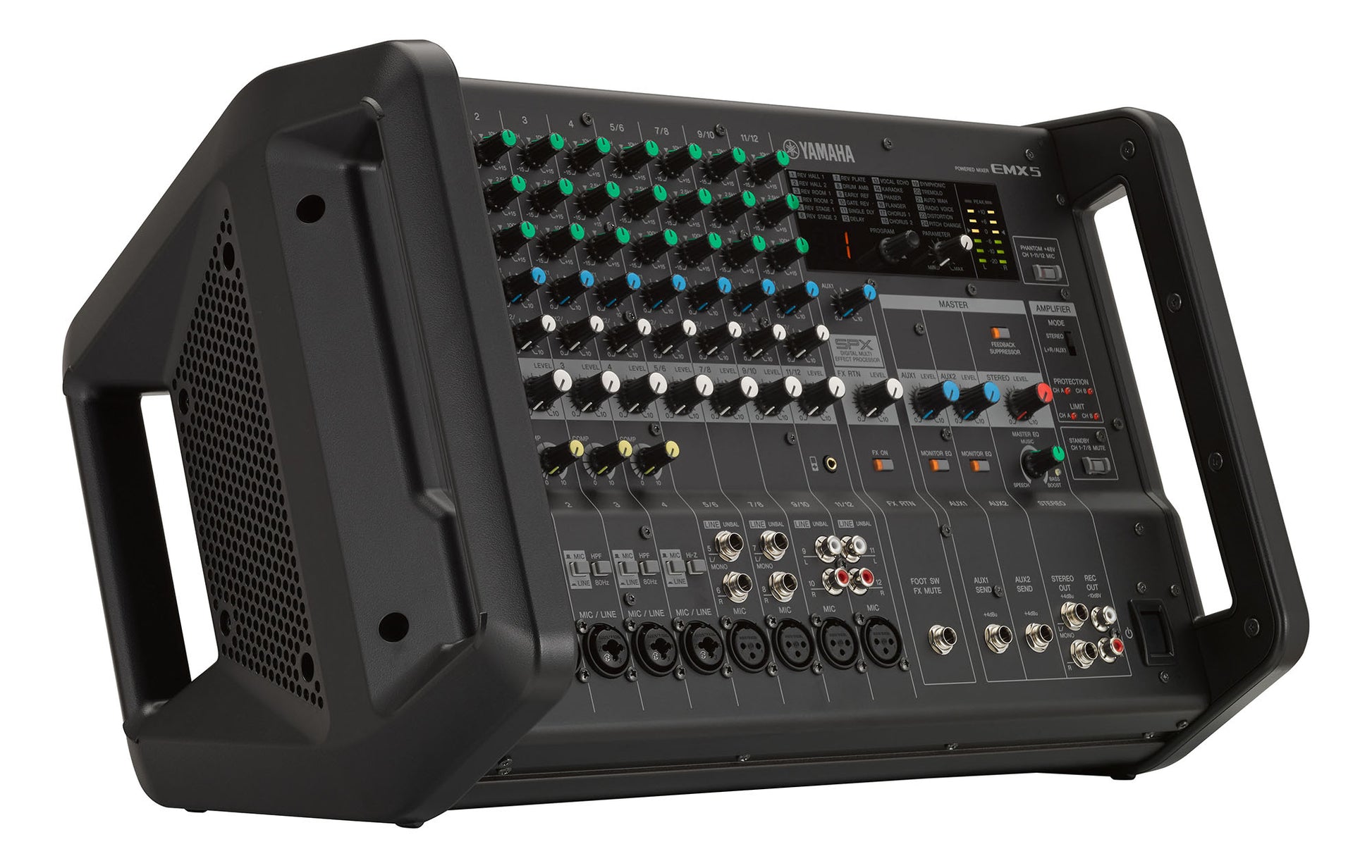 Yamaha EMX5 Powered Mixer side