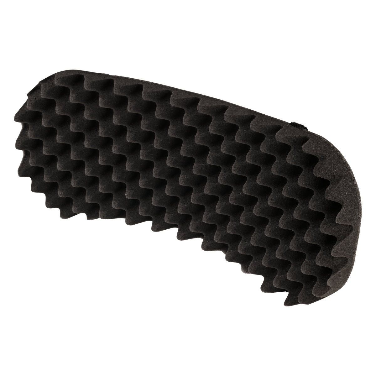 11901 acoustic absorber foam inlay angled product view showing black egg-crate wave profile, K&M