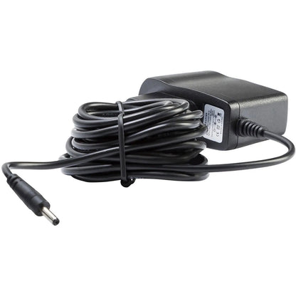 12287 Orchestra LED music stand light power adapter with coiled black cable and barrel connector plug, K&M