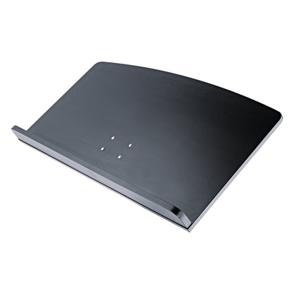 12333 conductor desk top angled view showing curved upper edge, front ledge and four mounting screws, K&M