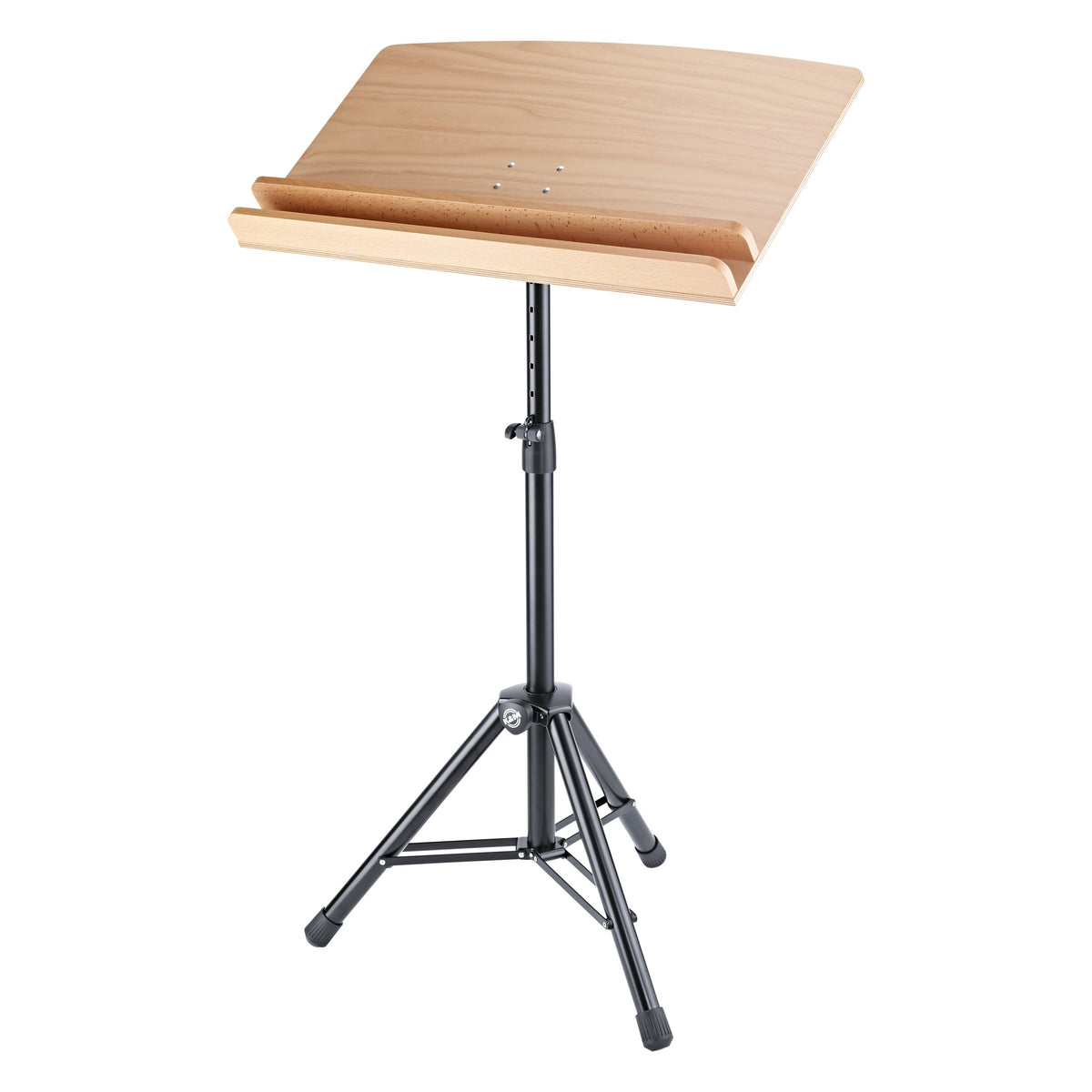 12334 conductor desk mounted on tripod stand with adjustable-height telescopic tube and clamp, K&M