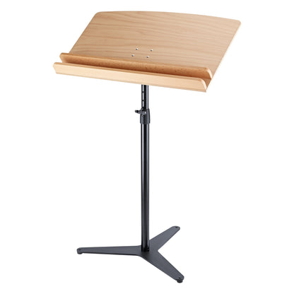 12334 conductor desk mounted on stand with flat three-point cast base and telescopic height adjustment, K&M