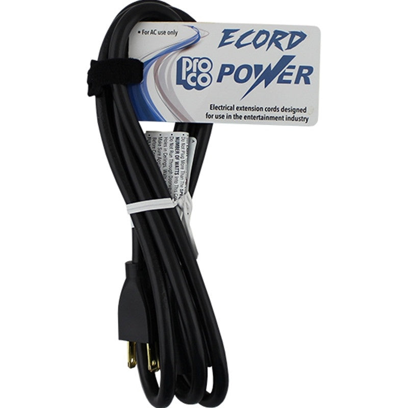 ProCo Sound E-Cords Extension Cord | 14GA | 6 ft | With Power Block