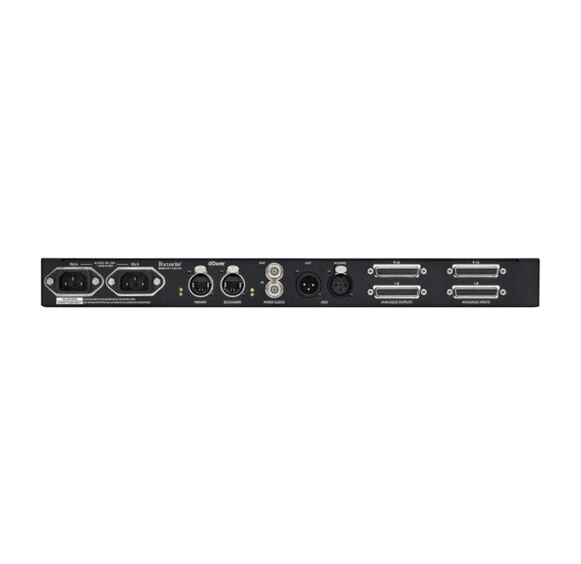 Focusrite Pro RedNet A16R MkII 16x16 Analogue Dante Interface back