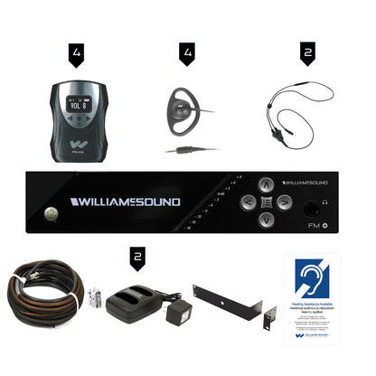 Williams AV FM 558 PRO D Dante Rechargeable Assistive Listening System