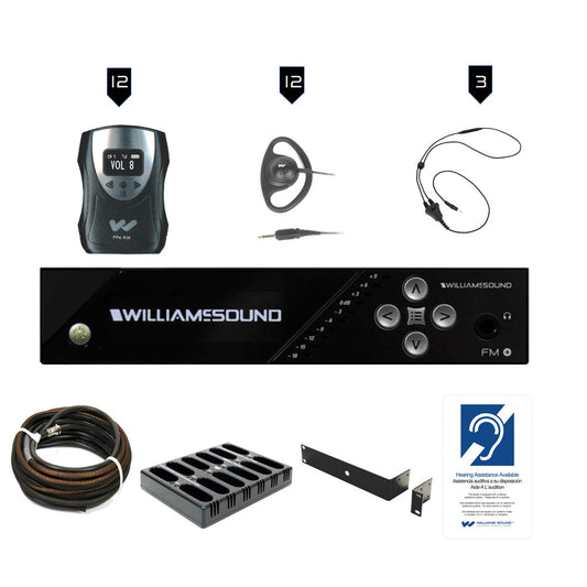 Williams AV FM 558-12 PRO Rechargeable Assistive Listening System