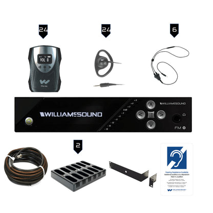 Williams AV FM 558-24 PRO Rechargeable Assistive Listening System