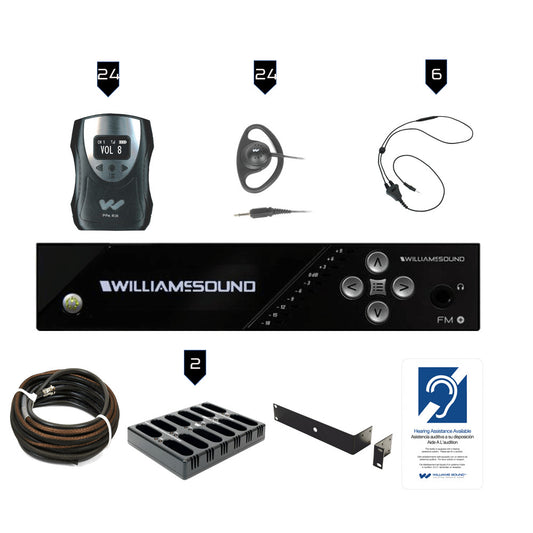 Williams AV FM 558-24 PRO Rechargeable Assistive Listening System