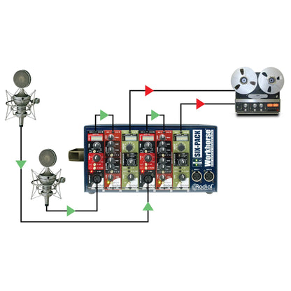 Radial SixPack 6-Slot 500 Series Desktop Power Rack