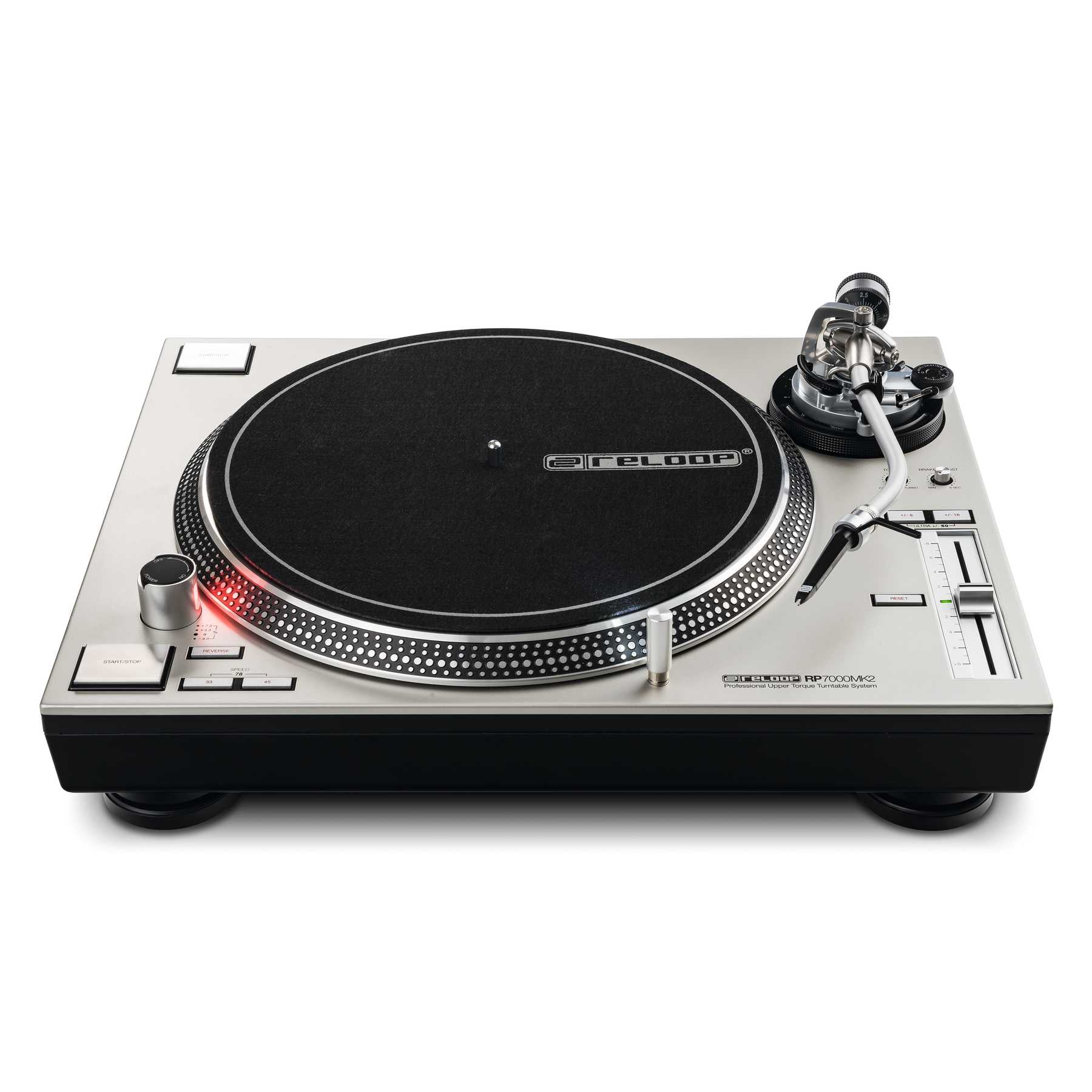 Reloop RP-7000 MK2 Upper Torque Turntable System Angled Top View
