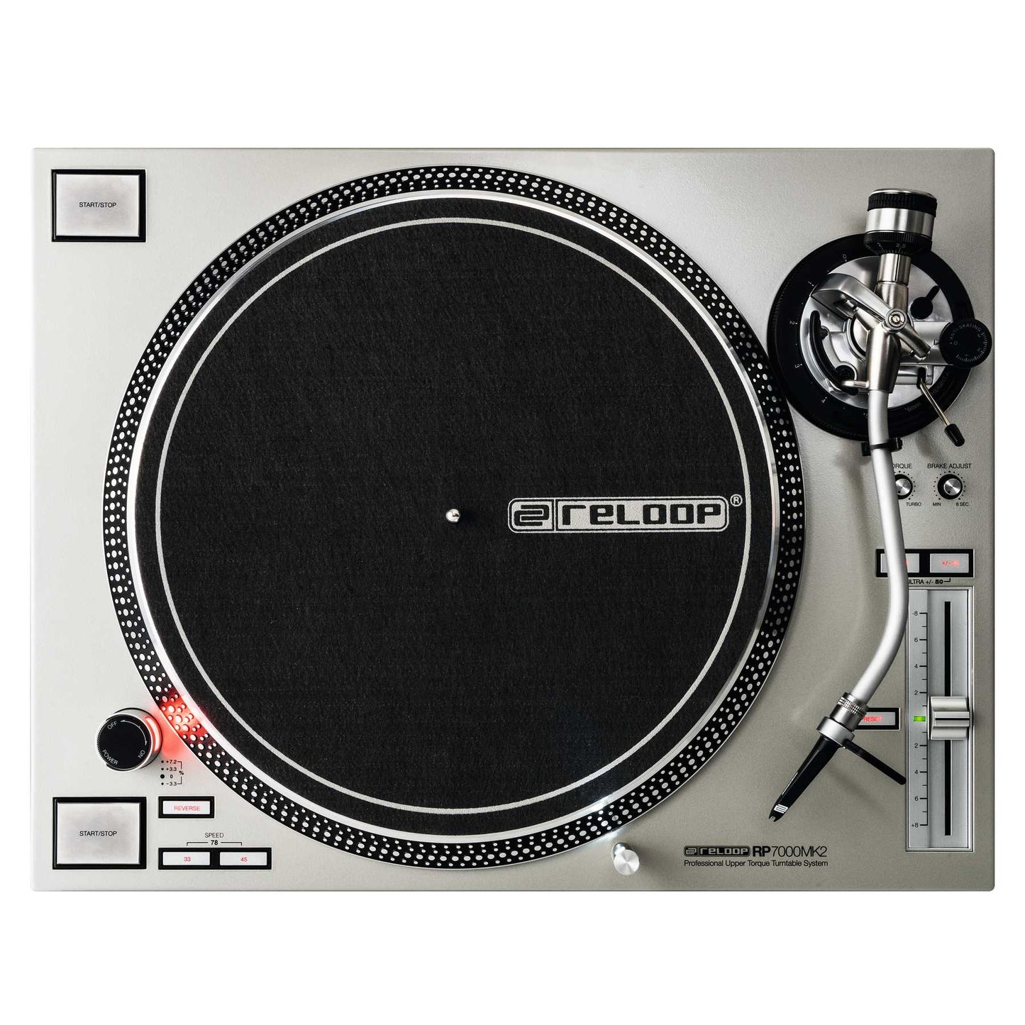 Reloop RP-7000 MK2 Upper Torque Turntable System Top View
