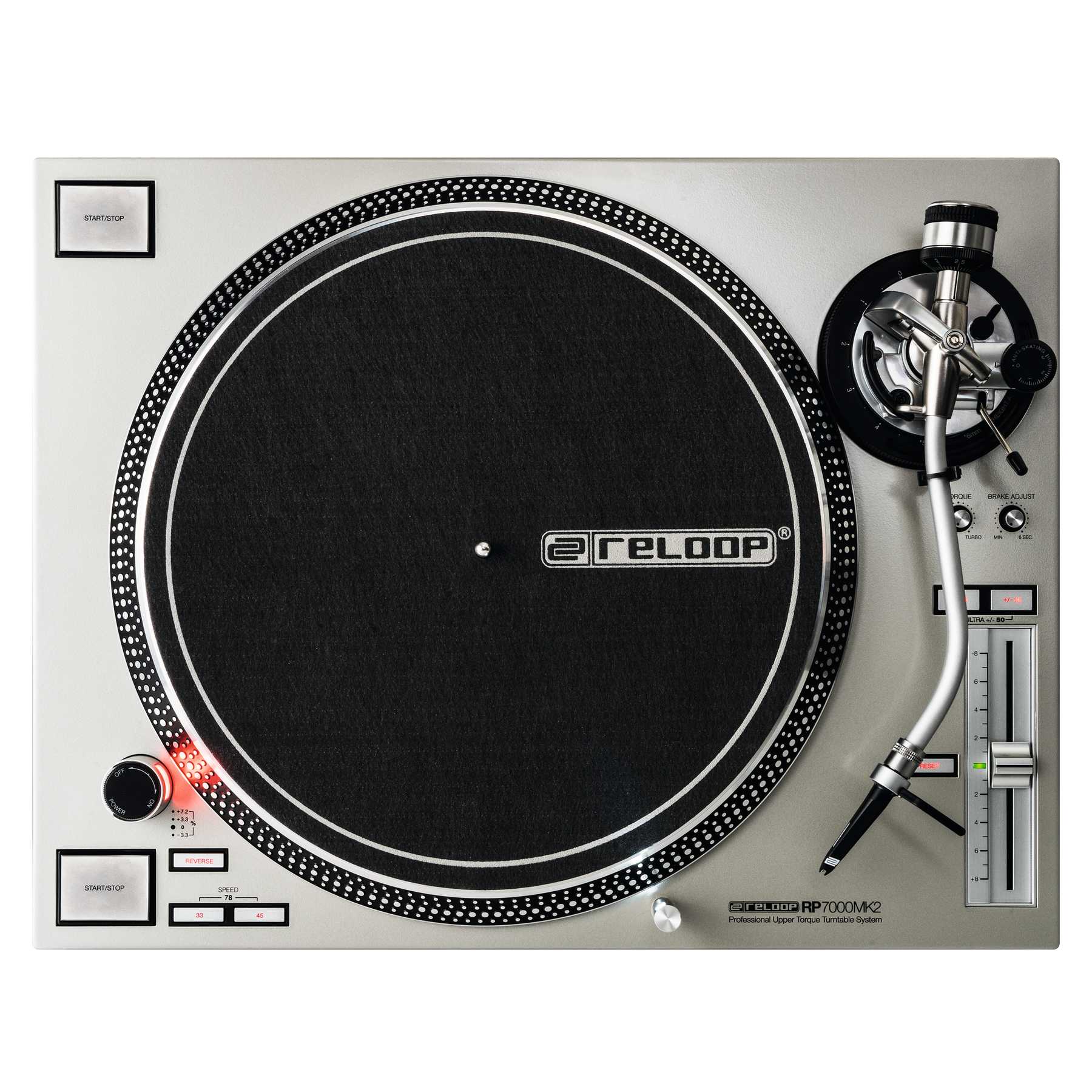 Reloop RP-7000 MK2 Upper Torque Turntable System Top View