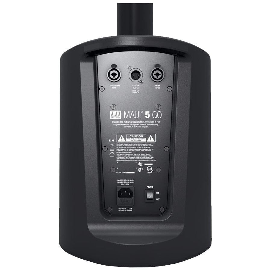 LD Systems MAUI 5 GO Portable Battery Powered Column PA System back