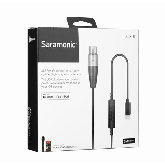 Saramonic LC-XLR XLR Female to Lightning Microphone Interface Cable box