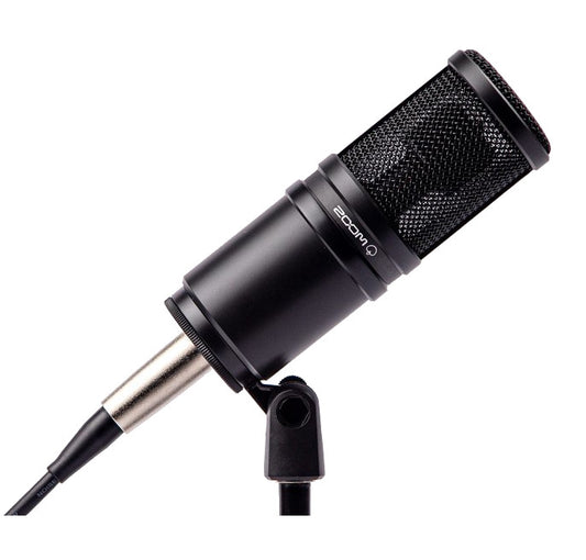 Zoom ZDM-1 Podcast Dynamic Microphone in stand