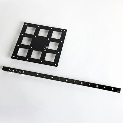 VC-Strip 60 narrow pixel strip paired with a smaller 3x3 LED grid panel on white background, Martin Lighting