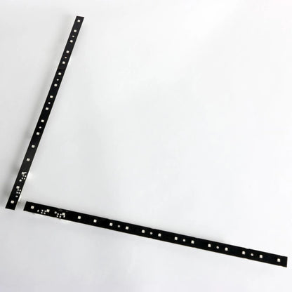 Two VC-Strip 30 pixel strips arranged in an L layout showing input end connectors and LED pitch, Martin Lighting