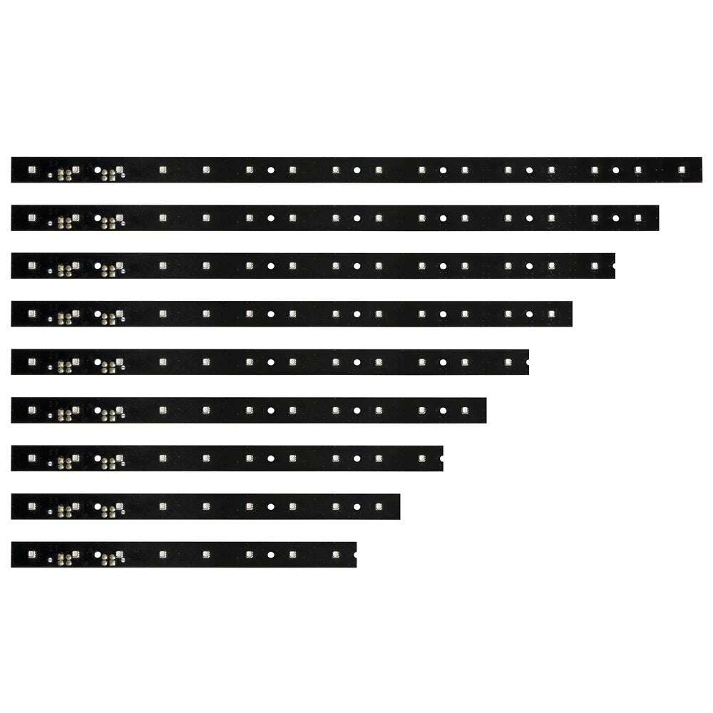 VC-Strip 30 length options laid out in nine graduated pixel-strip sizes, Martin Lighting