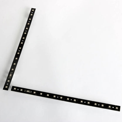 VC-Strip 25 two LED strips arranged at right angles showing pixel pitch and mounting holes, Martin Lighting