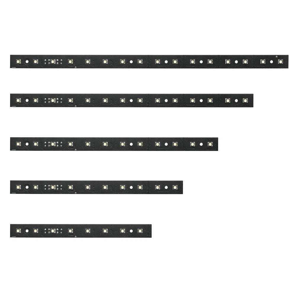 VC-Strip 25 five strip lengths stacked to show available pixel-count segment sizes, Martin Lighting
