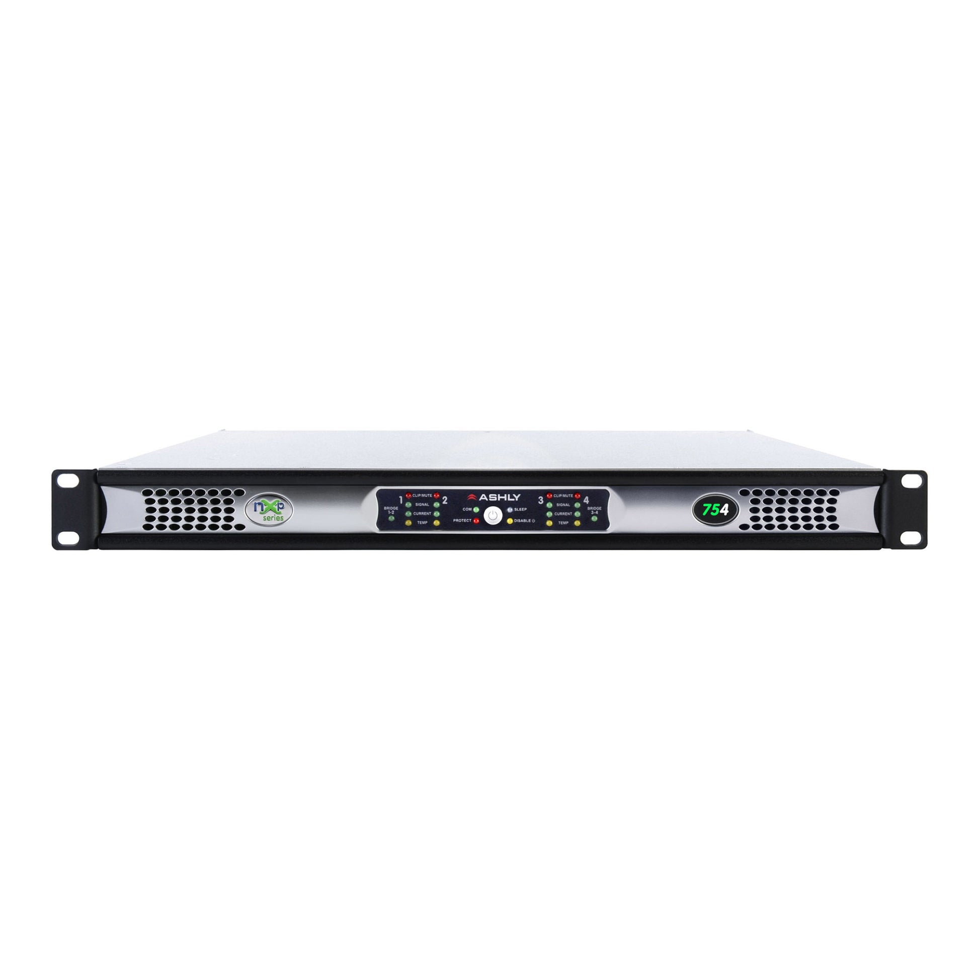 Ashly nXp754d nXp Multi-Mode 4 x 75 Watt Power Amplifier with Dante