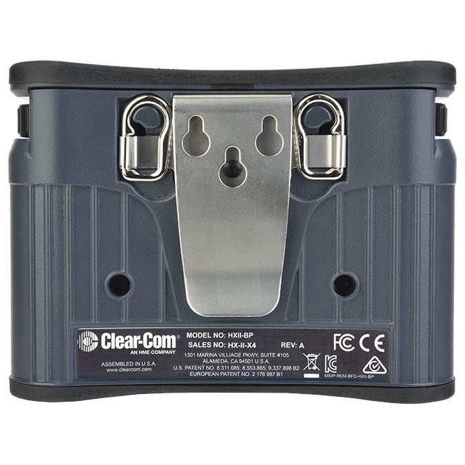 Clear-Com HXII-BP HelixNet 2-Channel Beltpack bottom