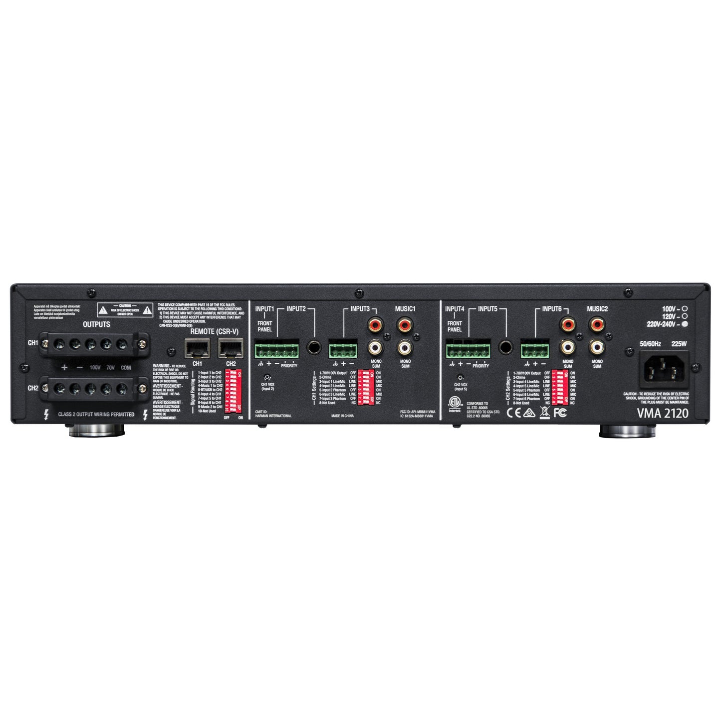 JBL VMA 2120 Commercial Mixer Amplifier back