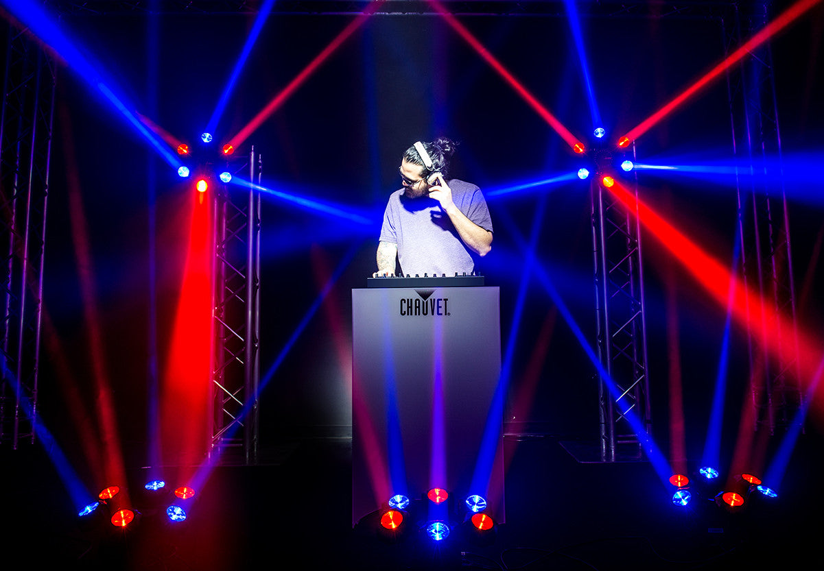 Chauvet DJ Helicopter Q6 Multi-Effect Light, red/blue mix