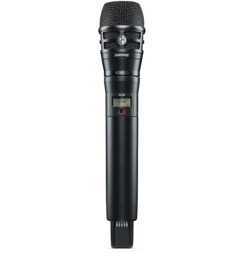 Shure ADX2/K8 Axient Digital Wireless Handheld Microphone Transmitter, Frequency: K54 (606-663 MHz) | Color: Black