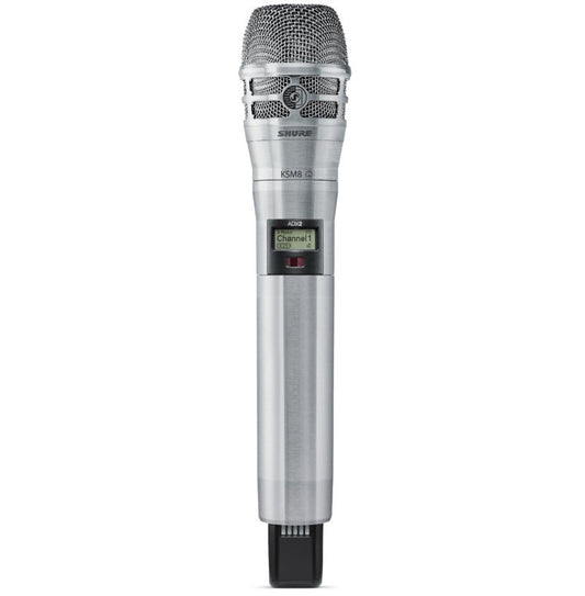 Shure ADX2/K8 Axient Digital Wireless Handheld Microphone Transmitter, Frequency: G57 (470-608 MHz) | Color: Nickel