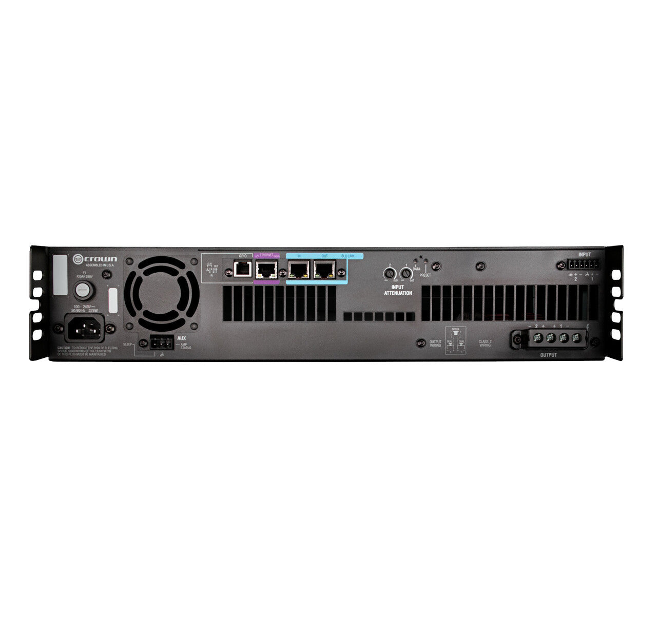 Crown DCi 2|300N 2-Channel 70V/100V Power Amplifier with BLU Link back