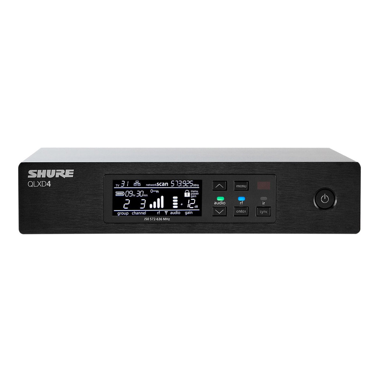 Shure QLXD4 Digital Wireless Receiver Front