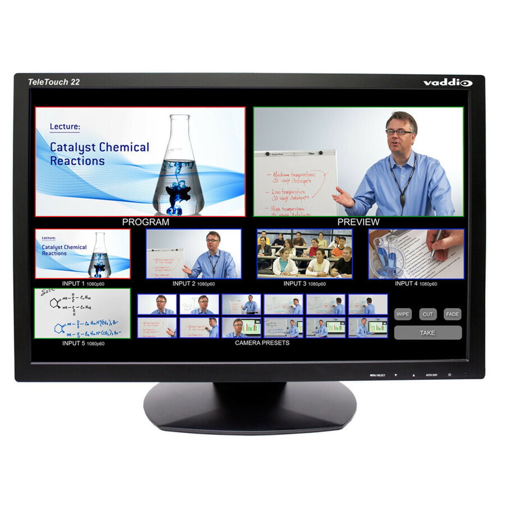 VADDIO 999-5520-022 Teletouch 22" Hd Touch Screen Lcd Monitor With Base