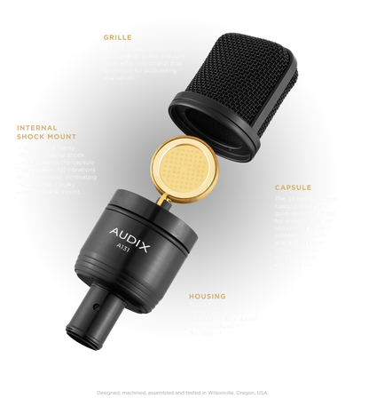 Audix A131 Large Diaphragm Studio Condenser Microphone Features