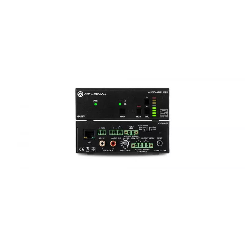Atlona AT-GAIN-60 60W Amplifier, 4/8 Ohm x2, 24V