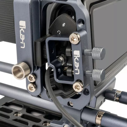 IKAN BMPCC4K6K-PWR-2RD-S Blackmagic BMPCC 4K & 6K Dual Rod Mount DV Pow