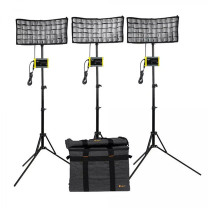 IKAN CB8-3PT-KIT Kit with 3 x Canvas Bendable Bi-Color LED Panel Li