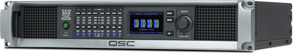 Q-SYS CX-Q 8K8-Eight-channel Network Amplifier