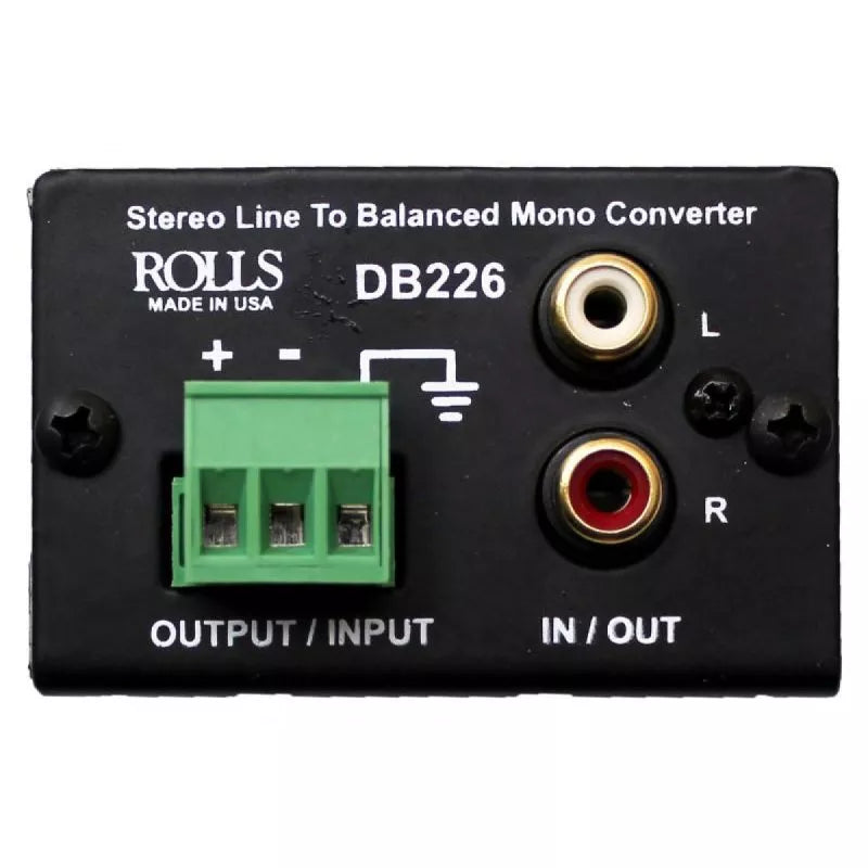 Rolls DB226 Stereo line to balanced mono c