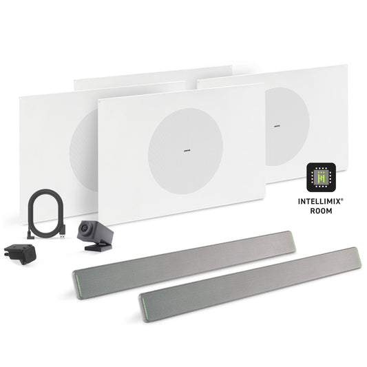 Shure Microflex Ecosystem 712L + Huddly Cam AV Conferencing Bundle aluminum