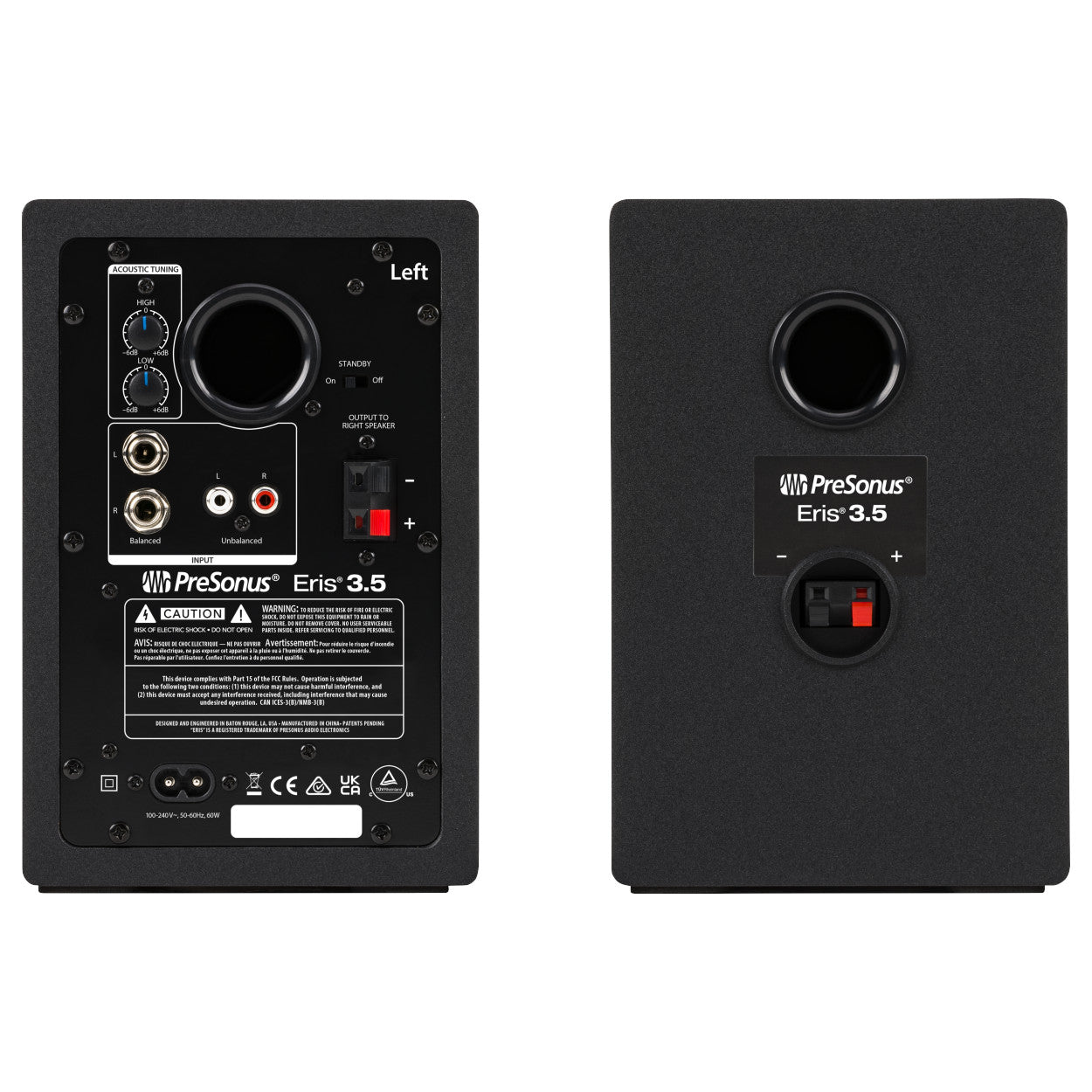 Presonus Eris 3.5 3.5-Inch Media Reference Monitors back