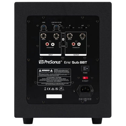 Presonus Eris Sub 8BT Compact 8-Inch Powered Studio Subwoofer back